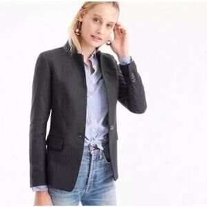 J. Crew wool black business casual regent one button blazer EUC 4 proffesional